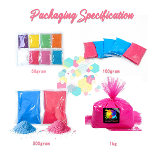 Polvere Holi Biodegradabile da 5 libbre all'ingrosso, Polvere Colorata Lavabile e Anti-Macchia per Corsa dei Colori, Rivelazione del Sesso e Servizi Fotografici - Product Image 3