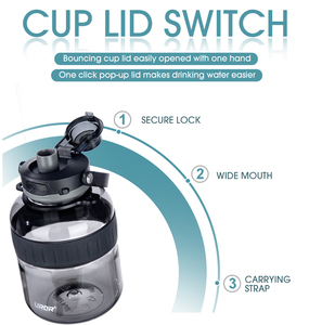 Borraccia Ecologica di Grande Capacità in Materiale Tritan - Bottiglia Sportiva con Design a Cannuccia per Uomini e Donne, Direttamente dalla Fabbrica - Product Image 3