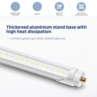 Tube LED T8 ETL DLC 8FT 96'' 45W FA8 avec éclairage intérieur OEM ODM 130LM/W, remplacement des ampoules fluorescentes