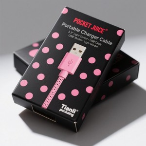 Glossy Lamination Paper Boxes for USB Cable Recyclable Ivory Board Box for Electronics Best Selling Free Design Paper Boxe - Product Image 5