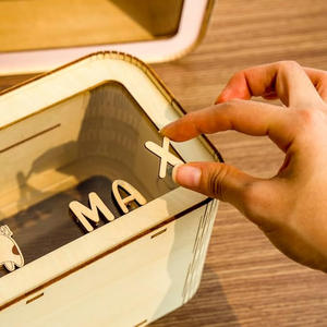 Hucha de madera impermeable de alta calidad DIY, caja de almacenamiento de regalo de boda para ahorrar dinero, decoraciones de boda y fiestas de cumpleaños - Product Image 3
