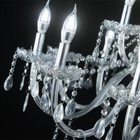 Nouveau Design Fournitures De Mariage Or Argent Lustre Métal Fer Placage Cristal Lustre Pendentif Lumière