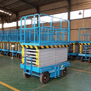 Elevador de trabajo aéreo de 8m y 10m de altura, plataforma elevadora de tijeras móvil de 500kg para obra de construcción, pintura de pared y alternativa de andamio - Product Image 2