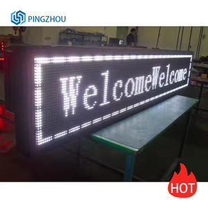 Su misura P10 Mini Outdoor modulo di visualizzazione a LED a colori indicatori di scorrimento con testo Mobile programmabile lavagna bianca - Product Image 1