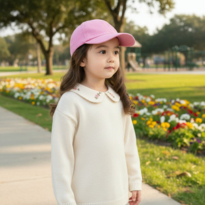Children's Baseball Cap Solid Color Cotton Sun Hat Unisex For Kids Outdoor Wear - Product Image 4