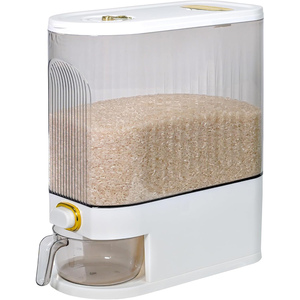 Wholesale Food-Grade PP Injection Molded Moisture-Proof Plastic <b>Rice</b> Jar Storage Box Buckle Lid 6kg-11kg Capacity Storage Foods - Product Image 1