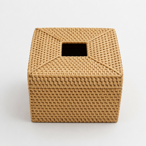 Boîte à mouchoirs et support décoratif en bambou tressé à la main, style bohème, écologique, durable, naturel, pour la maison, l'hôtel, le restaurant - Product Image 5