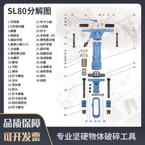 RB777 Pneumatic Pickaxe SL80 Handheld Air Hammer Drill 12J Impact Energy Mining Rock Breaking Tool - Product Image 3