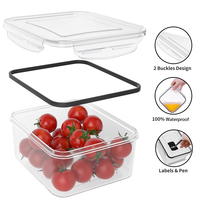 Ensemble de 24 contenants hermétiques pour aliments, sans BPA, en PP, organisateurs de cuisine, anti-fuite, empilables, compatibles micro-ondes/congélateur/lave-vaisselle