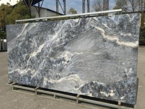 Chất lượng cao màu xanh Cầu thang bóng thiêu kết đá gạch 1600*3200 phong cách hiện đại thiêu kết đá - Product Image 3