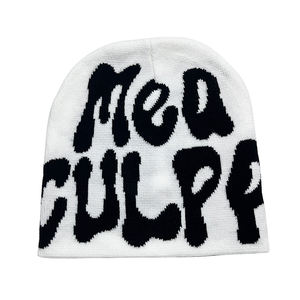 Gorro Y2k <span class=keywords><strong>para</strong></span> mujer, gorro de punto de invierno, gorro de calavera holgado <span class=keywords><strong>para</strong></span> hombre, gorro MEA, gorro Y2k <span class=keywords><strong>para</strong></span> mujer, regalo Ideal, gorro de Culpa de invierno - Product Image 1