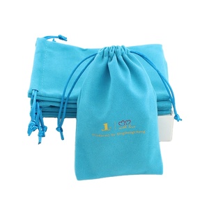 Bolsas de Terciopelo Reciclado con Cordón para Regalos de Boda, Bolsitas de Tela Personalizadas para Regalos de Navidad - Product Image 4