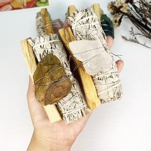 <span class=keywords><strong>Prix</strong></span> d'Usine Lot de Méditation Californien Encens Kit de Sauge Bâton de Fumigation Palo Santo avec Pierre <span class=keywords><strong>Brute</strong></span> - Product Image 2