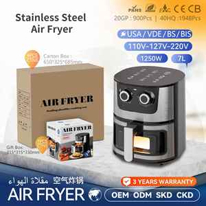 Friteuse à air numérique moderne carrée en acier inoxydable, grande capacité, intelligente, automatique, électrique, à vapeur, sans huile - Product Image 2