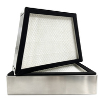 Filtre à air à panneaux plissés miniatures avec cadre en acier inoxydable, haute capacité de retention de poussière, filtration d'air HVAC
