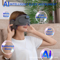 Masque oculaire intelligent IA de pointe pour le sommeil – Concentré sur la méditation avec musique Bluetooth, dispositif de soin des yeux anti-lumière à technologie de pointe