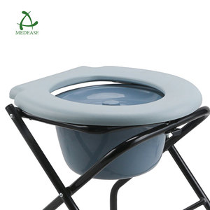 Foldable <strong>Commode</strong> for Elderly <strong>Folding</strong> <strong>Commode</strong> Foldable Chair Toilet Hospital Adjustable Height With Bucket Chair Toilet Chair - Product Image 4