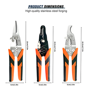 Alicates Pelacables Multifuncionales de Alta Resistencia con Crimpadora para Trabajos de Reparación y Desforre de Cables Eléctricos - Product Image 6