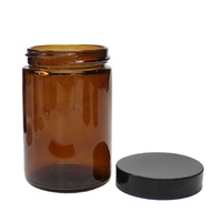 Glas-Kerzenhalter Gold Silber Bernstein Leer 120ml 180ml 250ml 500ml Rund Schwarz Weihnachts-Kerzenständer Aroma Anpassbare Farbe