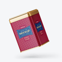 Boîtes à thé, café et sucre personnalisées, étanches, carrées, en métal, boîte à thé en étain, impression, boîtes en étain de haute qualité pour le thé