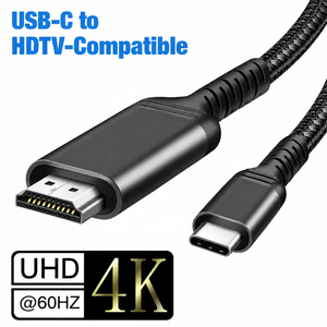 Cable USB C Tipo-C a HDTV Compatible con 4K, 4K/60Hz HDTV 2.0, Cable Convertidor HDTV Macho para MacBook, Laptop <span class=keywords><strong>Samsung</strong></span> - Product Image 1