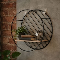 Étagère murale géométrique créative en fer, support de rangement mural en métal pour salon, chambre à coucher, décoration de la maison