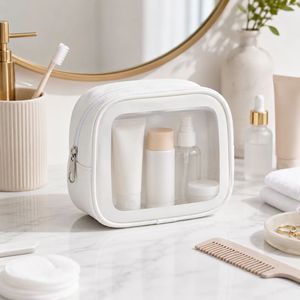 OEM ODM Frosted PVC <b>Makeup</b> Bag Custom Logo Waterproof Travel Toiletry Pouch Beauty <b>Storage</b> Wholesale Factory Supplier - Product Image 5