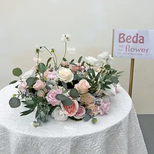 Beda Best Sell DIY Colorful Silk Hanging Chromatic Flower Ball Valentine's Day Table Centerpiece Wedding Party Event Decoration