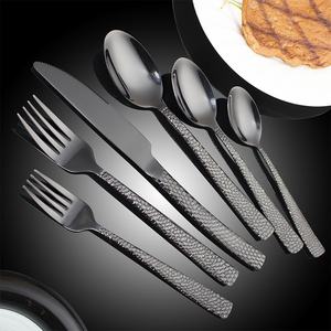 طقم حلوى ستيك سميكة مطلية بالذهب من الفولاذ المقاوم للصدأ سكين مائدة غربية ألمانية من البلاستيك - Product Image 2