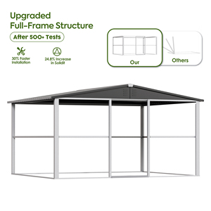 Grand <span class=keywords><strong>abri</strong></span> de <span class=keywords><strong>jardin</strong></span> à double pente avec portes battantes Abris à outils Abris à vélos - Product Image 6