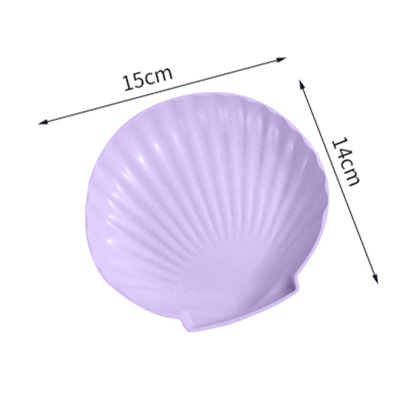 Assiette coquillage violet amusant