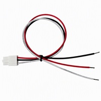 Harnais de câblage personnalisé Hinicable avec connecteur 3 broches, assemblage de câble queue de cochon OEM en étain rouge et noir pour câblage 1007 18AWG