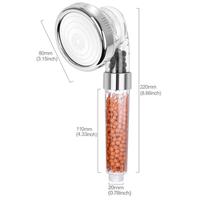 Pommeau de Douche Portable Premium 3 Modes à Ions Négatifs, Installation Facile, Idéal Hôtels et Appartements, Design Moderne et Élégant