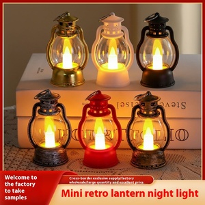 Retro nhỏ <span class=keywords><strong>LED</strong></span> Đèn lồng sáng tạo Nến điện tử đèn dầu bầu không khí giáng sinh trang trí quà tặng cho sinh nhật xuyên biên giới mới - Product Image 2