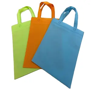 Wholesale portable reusable eco friendly custom logo non-woven fabric shopping bags p reusable non woven bags with logo