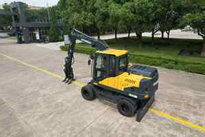 Excavatrice sur pneus Hyundai HW80G HX80 8 tonnes en état neuf avec moteur de marque supérieure et certification CE/EPA à vendre - Product Image 3