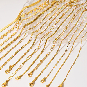 Bracciale di Alta Qualità in <span class=keywords><strong>Acciaio</strong></span> Inossidabile Placcato Oro 18K PVD, Gioiello alla Moda con Catena Cubana, a Serpente, a Corda o a Graffetta per Donne - Product Image 5
