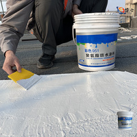 Revêtement imperméable en polyuréthane à base d'eau, membrane liquide hautement élastique anti-fissures pour toiture, sous-sol, sol en béton