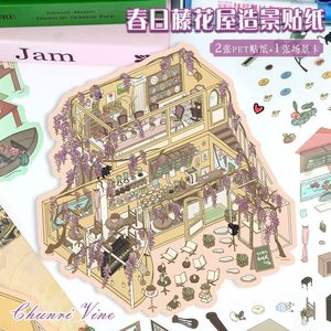 Lot de 3 grands autocollants 3D stéréoscopiques pour collage miniature, manuel de bricolage pour la scène, pack d'autocollants décoratifs pour la scène - Product Image 4