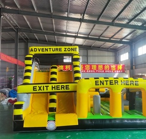 Nhà máy sản xuất trò chơi bơm hơi lâu đài Inflatable Trampoline trượt trở ngại kết hợp - Product Image 2