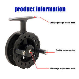 Moulinet de pêche sur glace ultraléger pour eau douce, moulinet de pêche à la <span class=keywords><strong>mouche</strong></span> pour rivière, en acier inoxydable, roue à main droite - Product Image 2