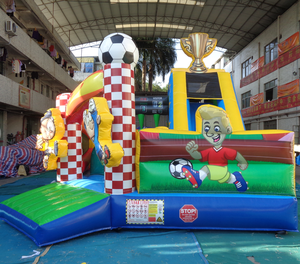 Campeonato de fútbol inflable de nuevo diseño, carrera de obstáculos inflable, boncy inflable con castillo de salto deslizante - Product Image 3