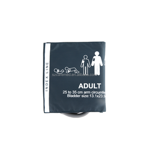 Manguito NIBP reutilizable para adultos, 25-35cm, tubo único, Material de nailon, manguito <span class=keywords><strong>BP</strong></span> para monitores de pacientes, accesorios, suministro de fábrica Caremed - Product Image 1
