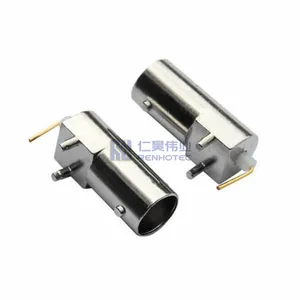 Coaxial Connector BNC Right Angle Jack Female Pin Panel Mount Through Hole