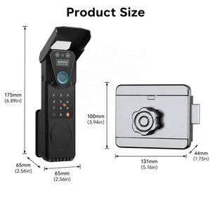 Serrure de porte intelligente 3D extérieure TTlock à empreinte digitale, étanche, antivol, WiFi Tuya pour appartement - Product Image 6