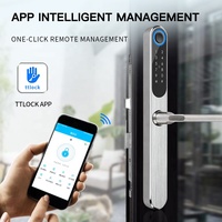 Aplikasi TTlock Tahan Air Aluminium Aloi Inti Silinder Kunci WiFi Elektronik Digital Sidik Jari Pintar Rusak-Jembatan Kunci Aluminium