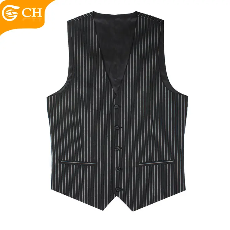 Custom Latest Designer Stripe Pattern Mens Formal Waistcoats Vest