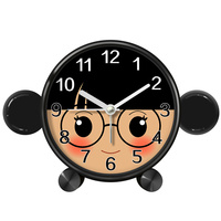 Grenouille dessin animé enfants petit Quartz analogique réveil avec Radio pour chambre étudiants silencieux horloge de bureau en gros