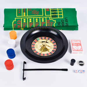 Ensemble de poker Taxas Hold'em 5-en-1 avec jetons de poker Blackjack Craps <span class=keywords><strong>Roulette</strong></span> Wheel - Product Image 2