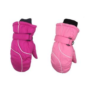 2025 Dày 4-8 Năm Trẻ Em Cô Gái Chàng Trai Trẻ Em Dễ Thương Màu Hồng Hải Quân Rắn Windproof Tuyết Tay Ấm Hơn Ngoài Trời Thể Thao Trượt Tuyết Tay Găng Tay - Product Image 1